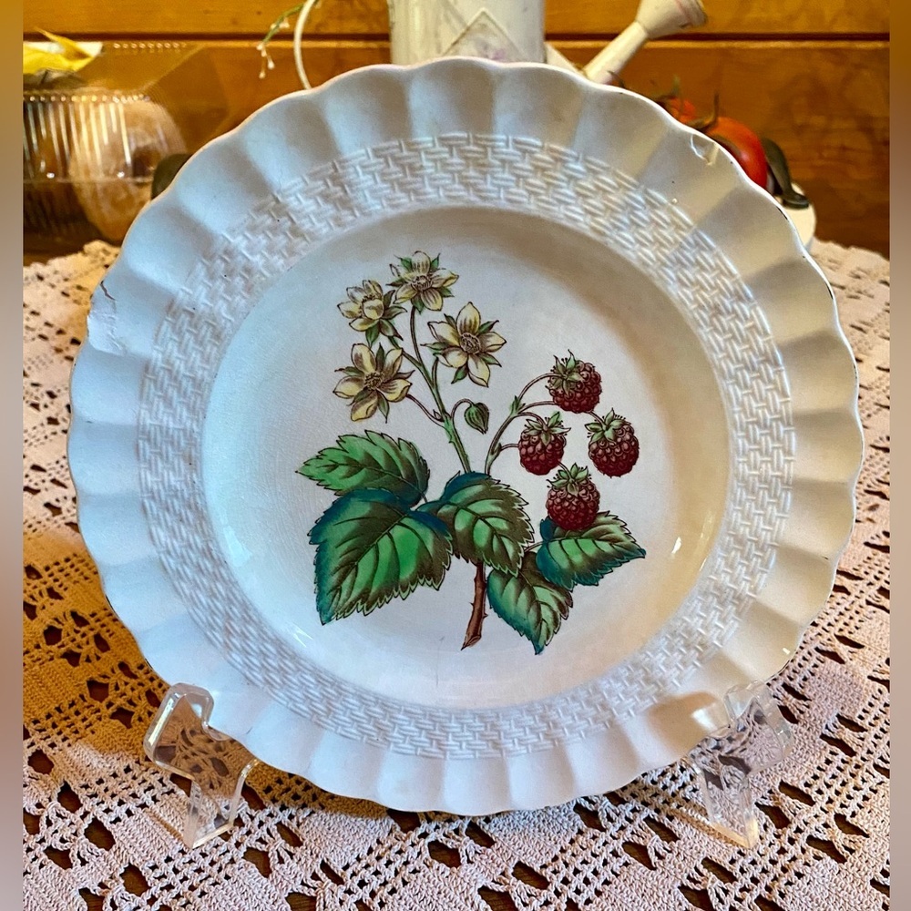 🔥Copeland Spode Glendale Raspberry Salad Plate Chelsea Wicker 7.75” S3384